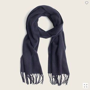 NWT J. Crew dark navy 100% cashmere scarf
